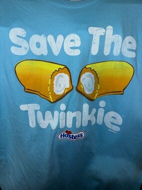 Hostess Extra Large Graphic Tee in Bright Turquoise with Black Print